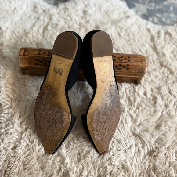 JCREW ZOE D’ORSAY suede leather flats loafers black size 7.5 - Picture 8 of 10